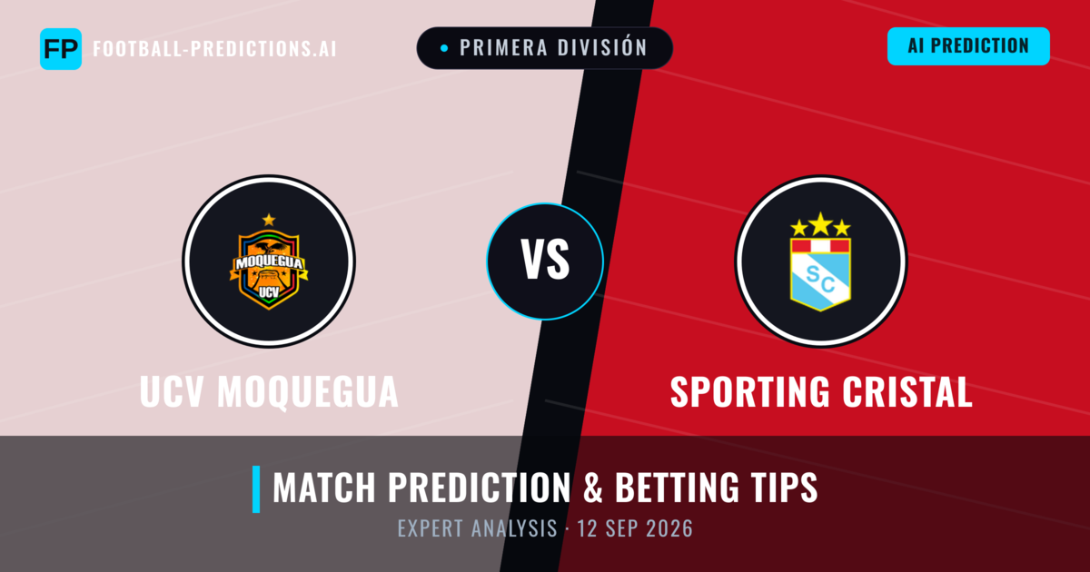 UCV Moquegua vs Sporting Cristal — match prediction & preview