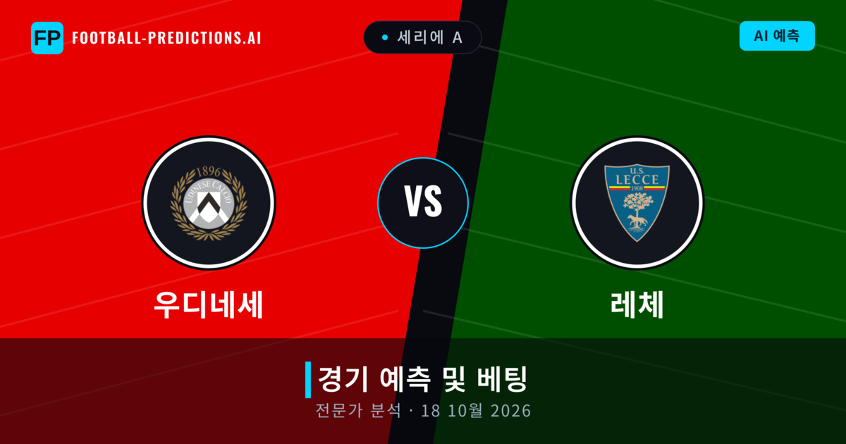 우디네세 대 레체 — 경기 예측 및 프리뷰