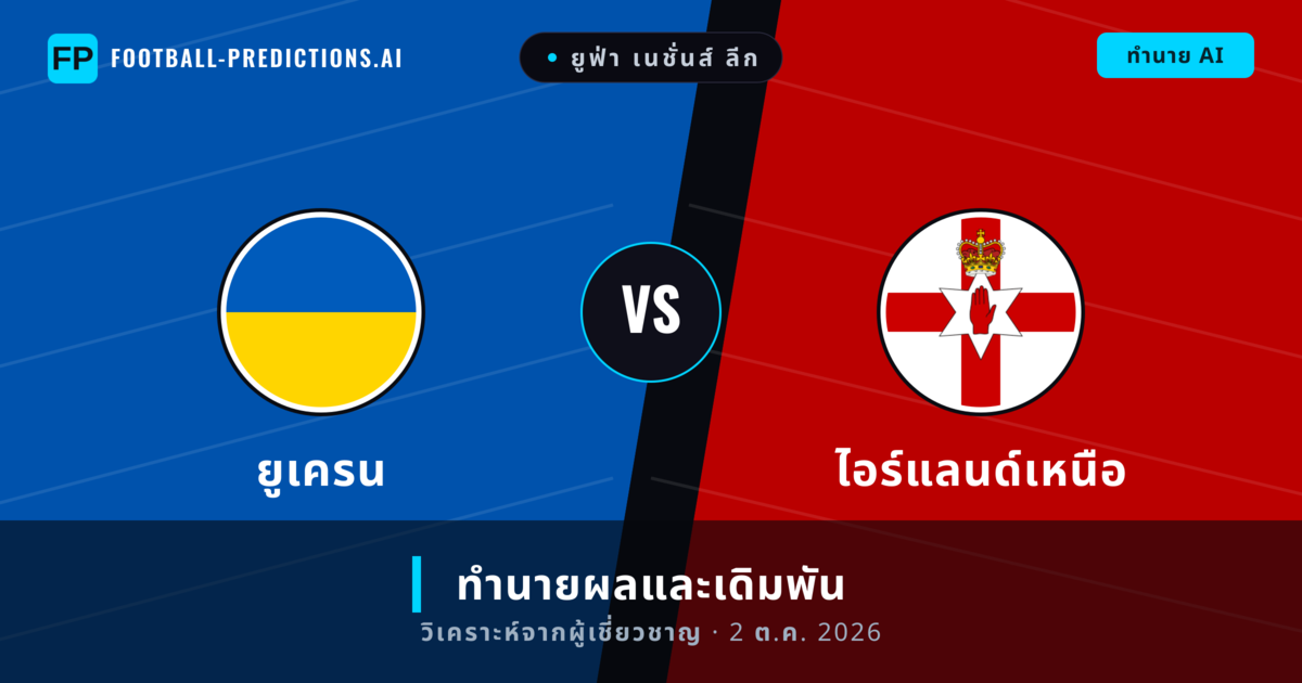 ยูเครน พบ ไอร์แลนด์เหนือ — ทำนายผลและพรีวิวการแข่งขัน