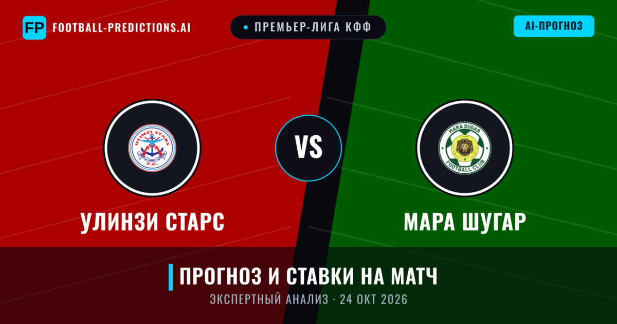 Улинзи Старс – Мара Шугар — прогноз и превью матча