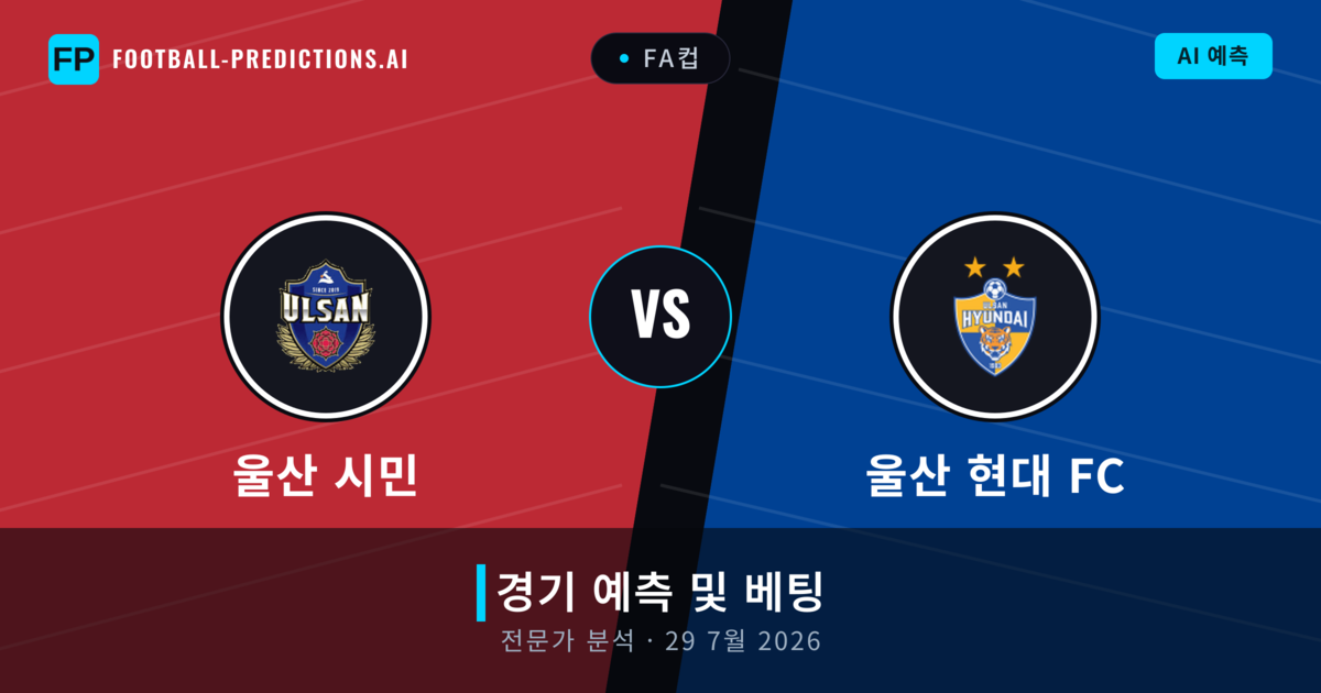 울산 시민 대 울산 현대 FC — 경기 예측 및 프리뷰