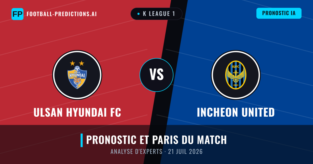 Ulsan Hyundai FC vs Incheon United — pronostic et avant-match