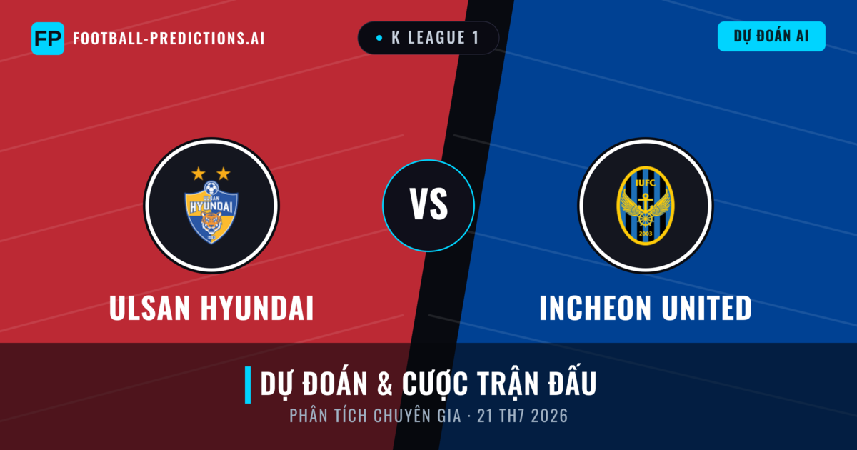 Ulsan Hyundai vs Incheon United — dự đoán và xem trước trận đấu