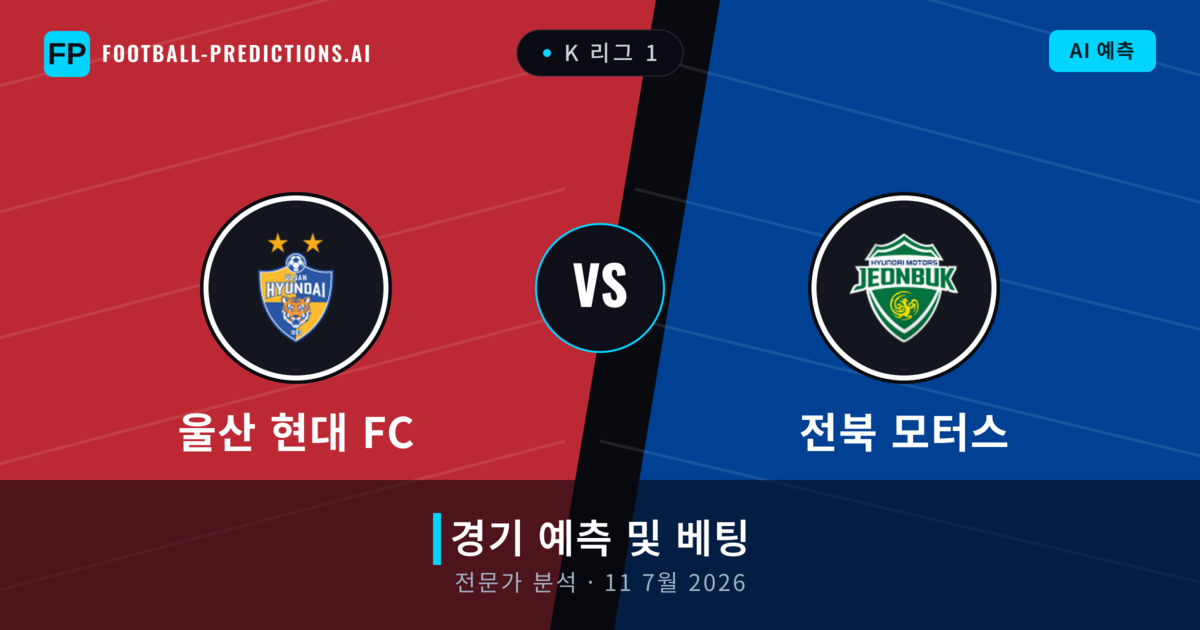 울산 현대 FC 대 전북 모터스 — 경기 예측 및 프리뷰
