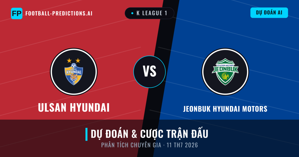 Ulsan Hyundai vs Jeonbuk Hyundai Motors — dự đoán và xem trước trận đấu