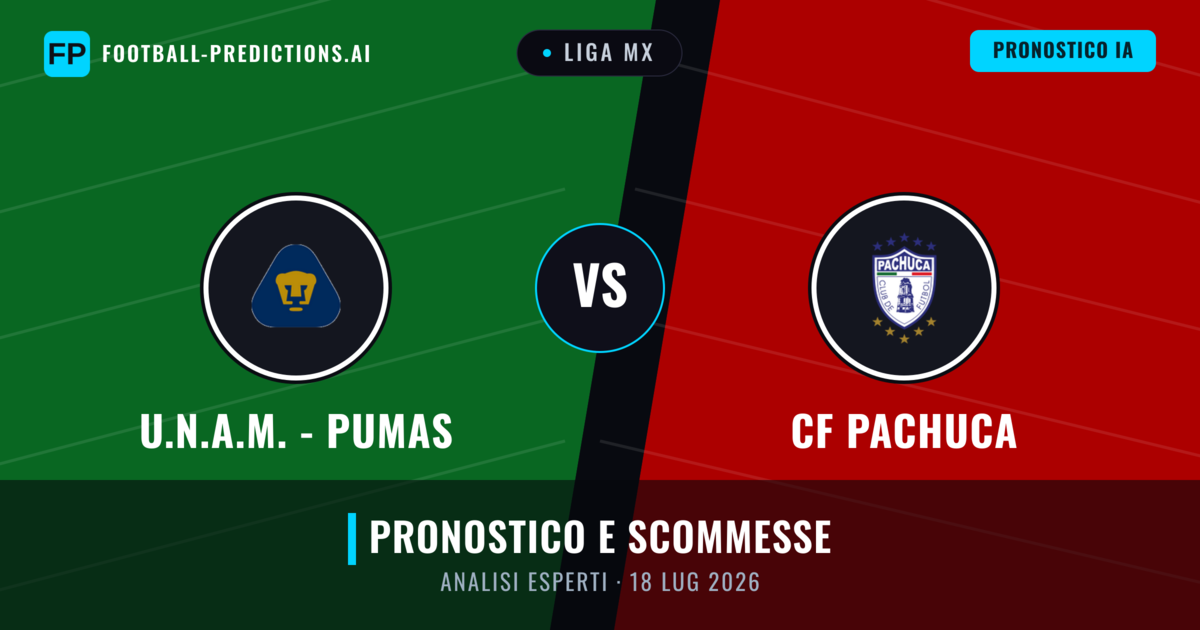 U.N.A.M. - Pumas vs CF Pachuca — pronostico e anteprima del match