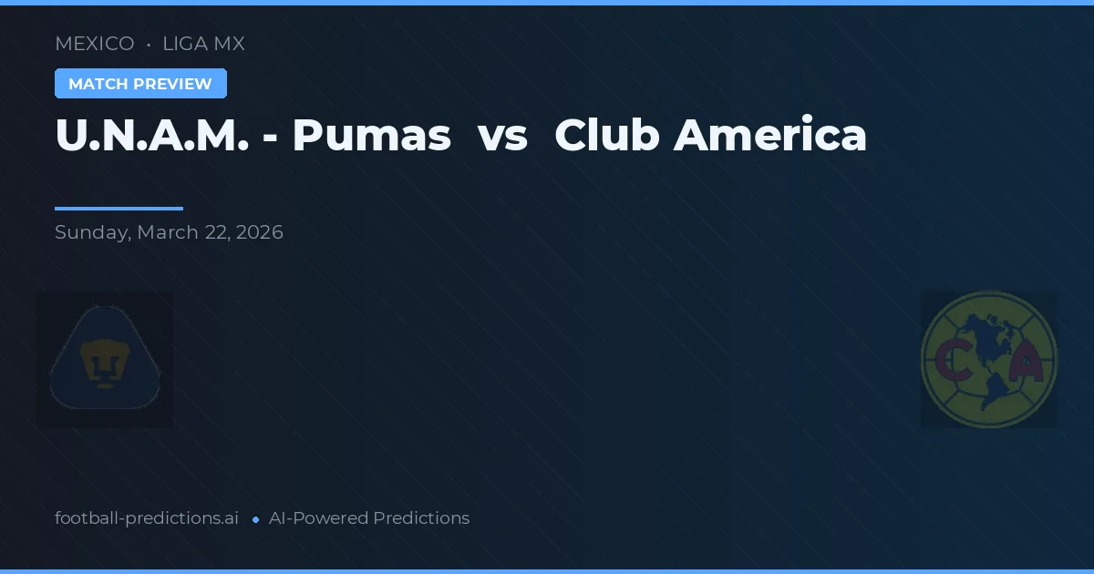 U.N.A.M. - Pumas vs Club América — Prognose und Spielvorschau