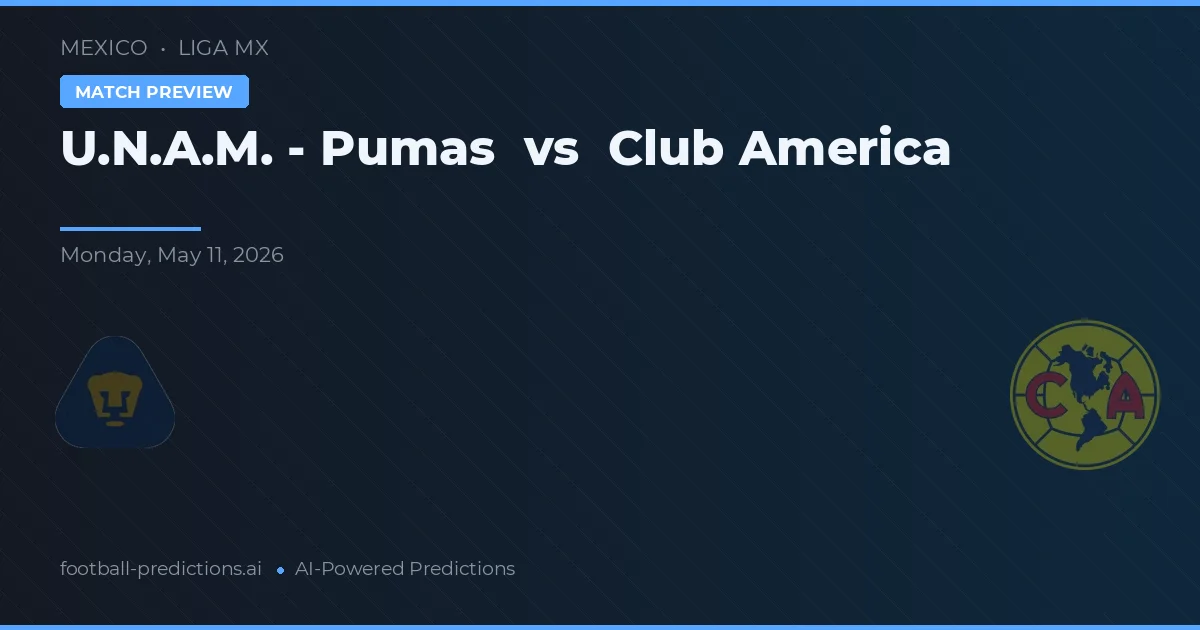U.N.A.M. - Pumas vs Club America — match prediction & preview