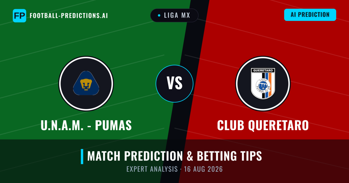 U.N.A.M. - Pumas vs Club Queretaro — match prediction & preview