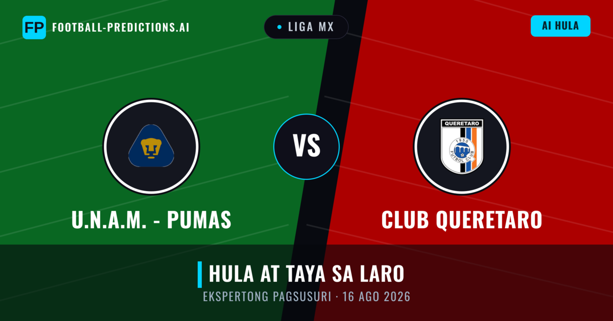 U.N.A.M. - Pumas vs Club Queretaro — hula at preview ng laban