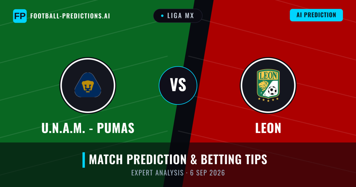 U.N.A.M. - Pumas vs Leon — match prediction & preview