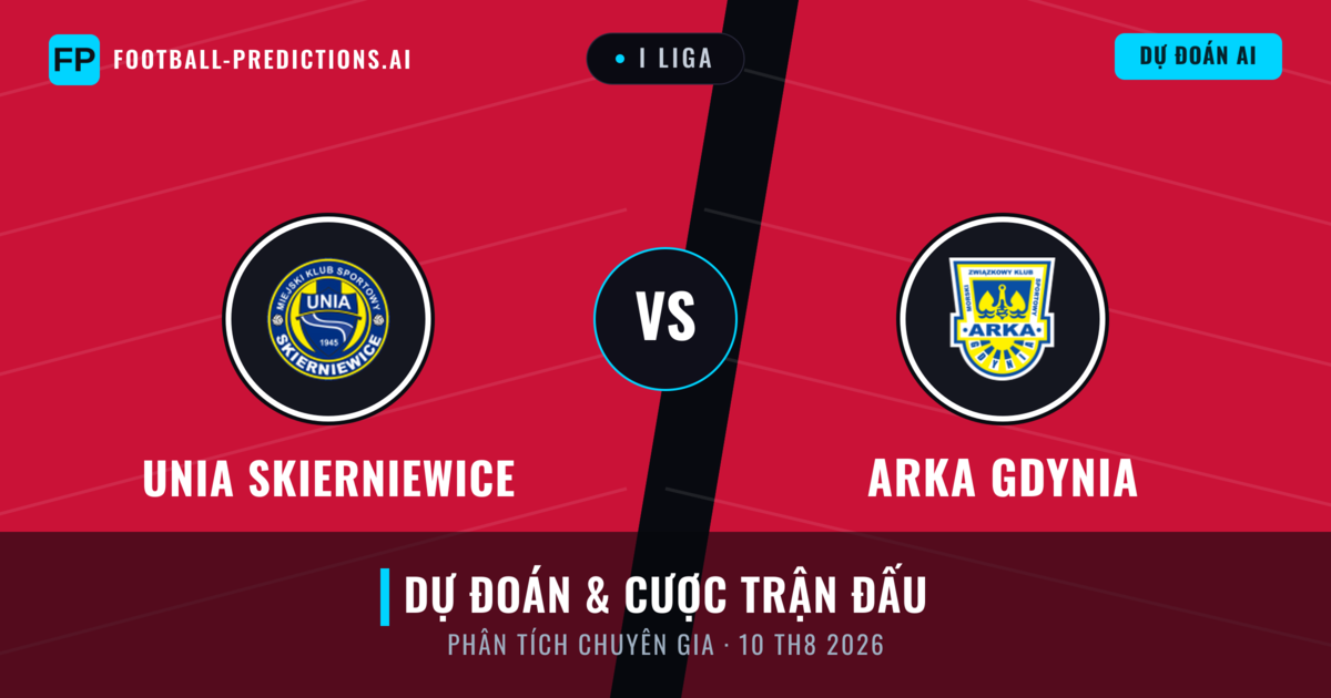 Unia Skierniewice vs Arka Gdynia — dự đoán và xem trước trận đấu