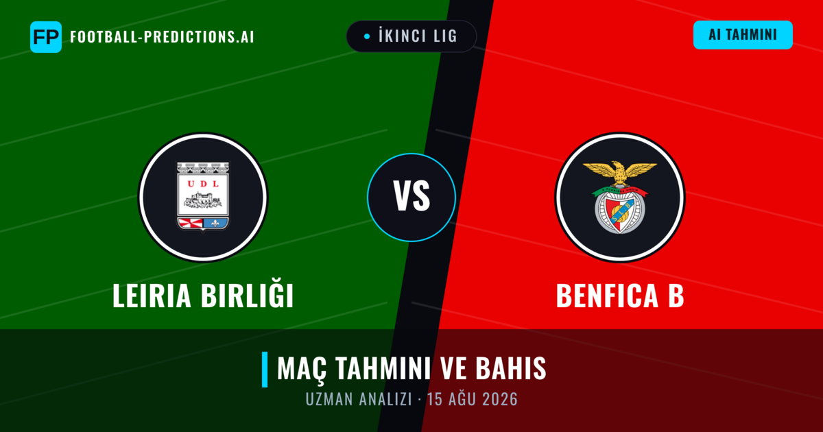 Leiria Birliği - Benfica B — maç tahmini ve önizleme