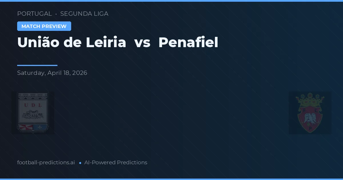 União de Leiria vs Penafiel — dự đoán và xem trước trận đấu