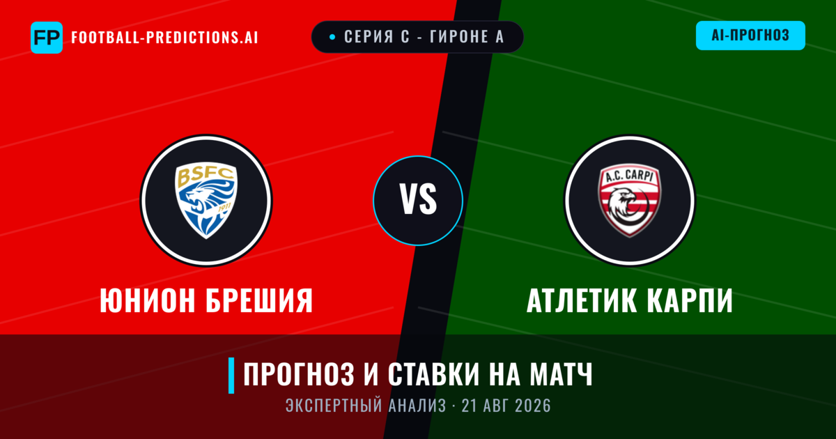 Юнион Брешия – Атлетик Карпи — прогноз и превью матча