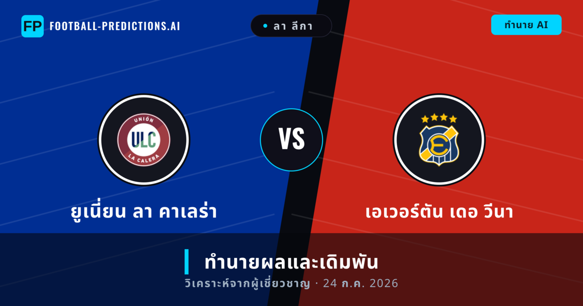 ยูเนี่ยน ลา คาเลร่า พบ เอเวอร์ตัน เดอ วีนา — ทำนายผลและพรีวิวการแข่งขัน