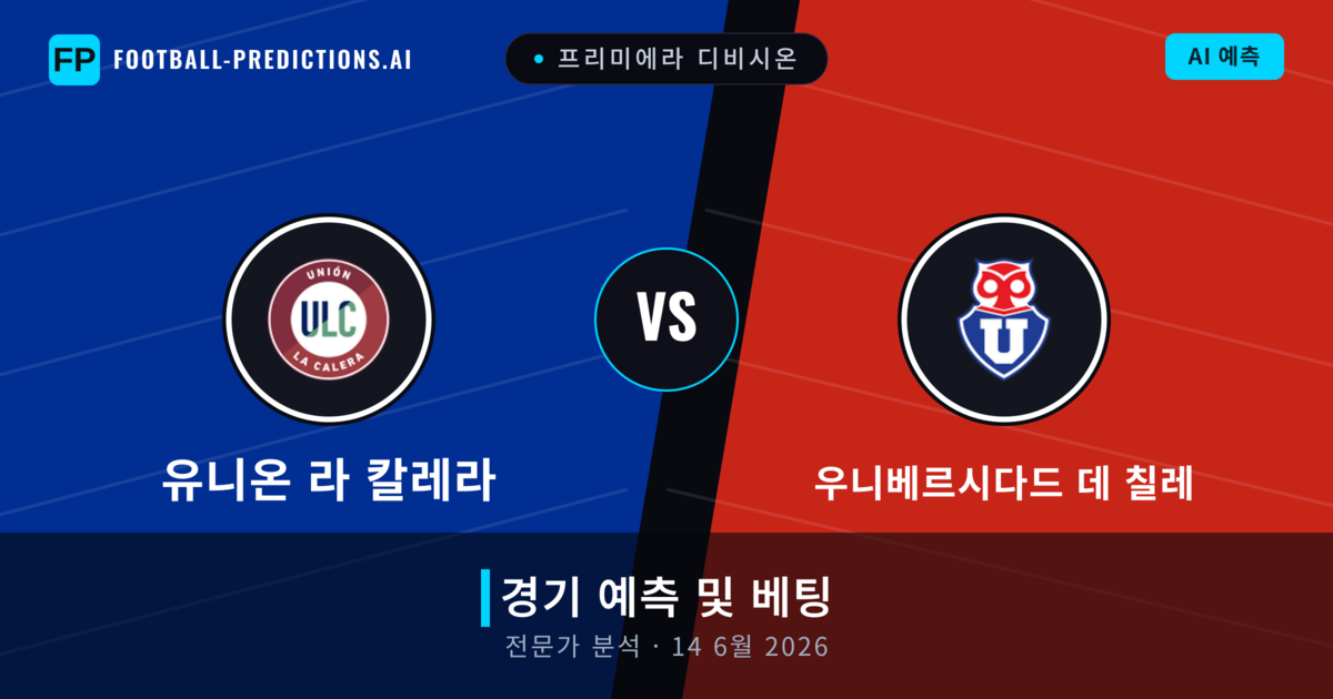 유니온 라 칼레라 대 우니베르시다드 데 칠레 — 경기 예측 및 프리뷰