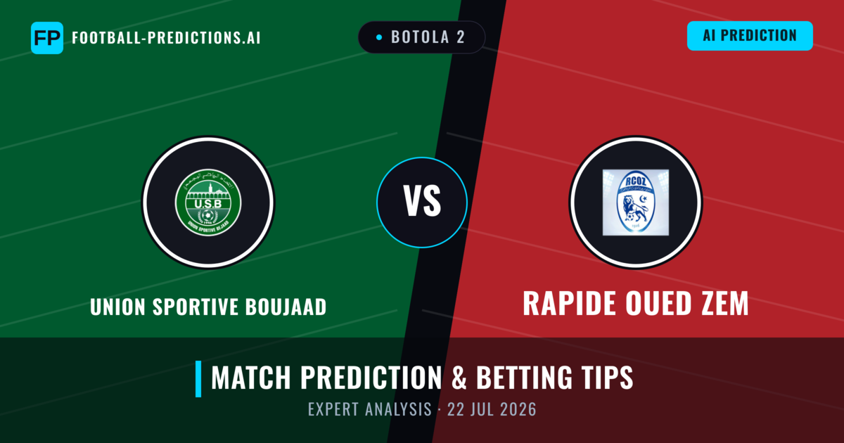 Union Sportive Boujaad vs Rapide Oued ZEM — match prediction & preview