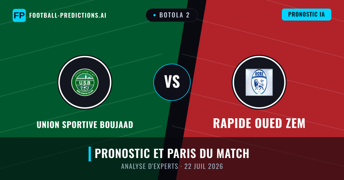 Union Sportive Boujaad vs Rapide Oued ZEM — pronostic et avant-match