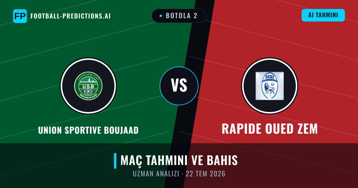 Union Sportive Boujaad - Rapide Oued ZEM — maç tahmini ve önizleme