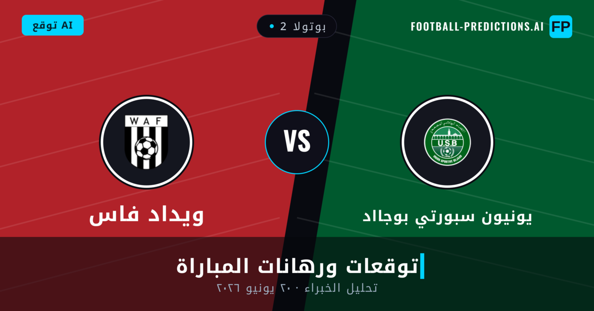 يونيون سبورتي بوجااد ضد ويداد فاس — توقعات ومعاينة المباراة