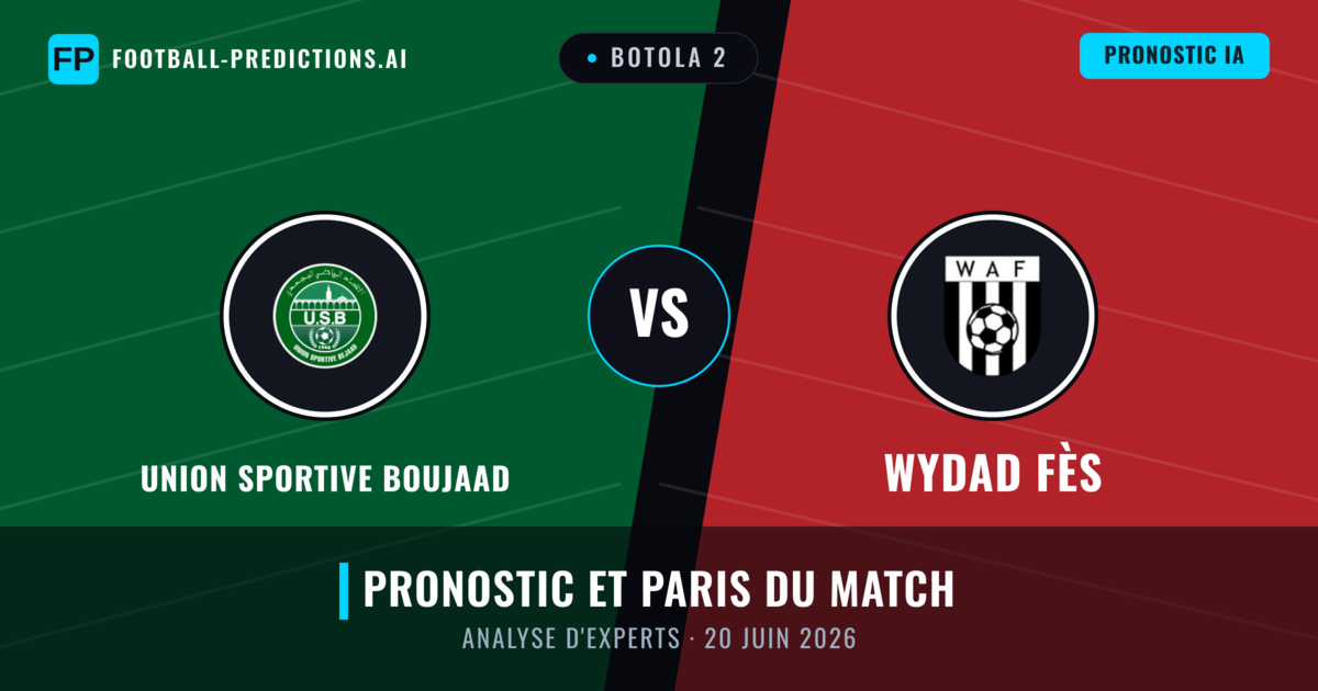 Union Sportive Boujaad vs Wydad Fès — pronostic et avant-match