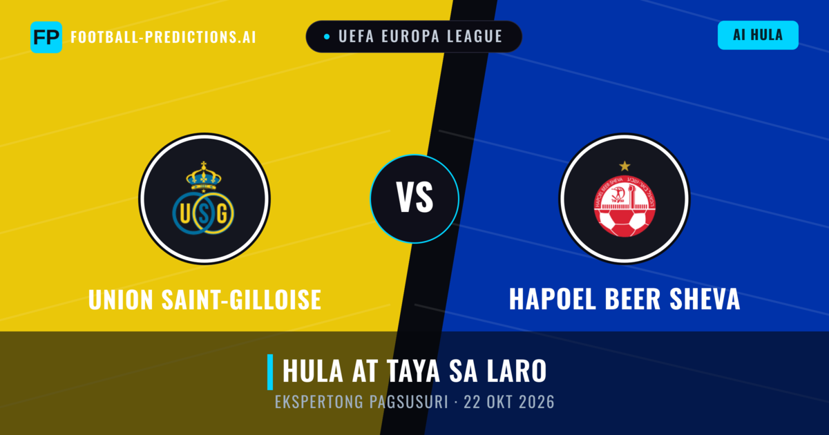 Union Saint-Gilloise vs Hapoel Beer Sheva — hula at preview ng laban