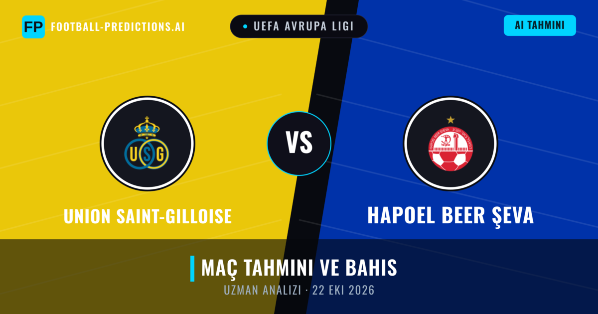 Union Saint-Gilloise - Hapoel Beer Şeva — maç tahmini ve önizleme