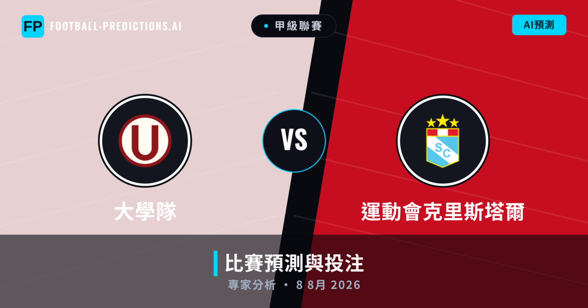 大學隊 vs 運動會克里斯塔爾 — 比赛预测和前瞻