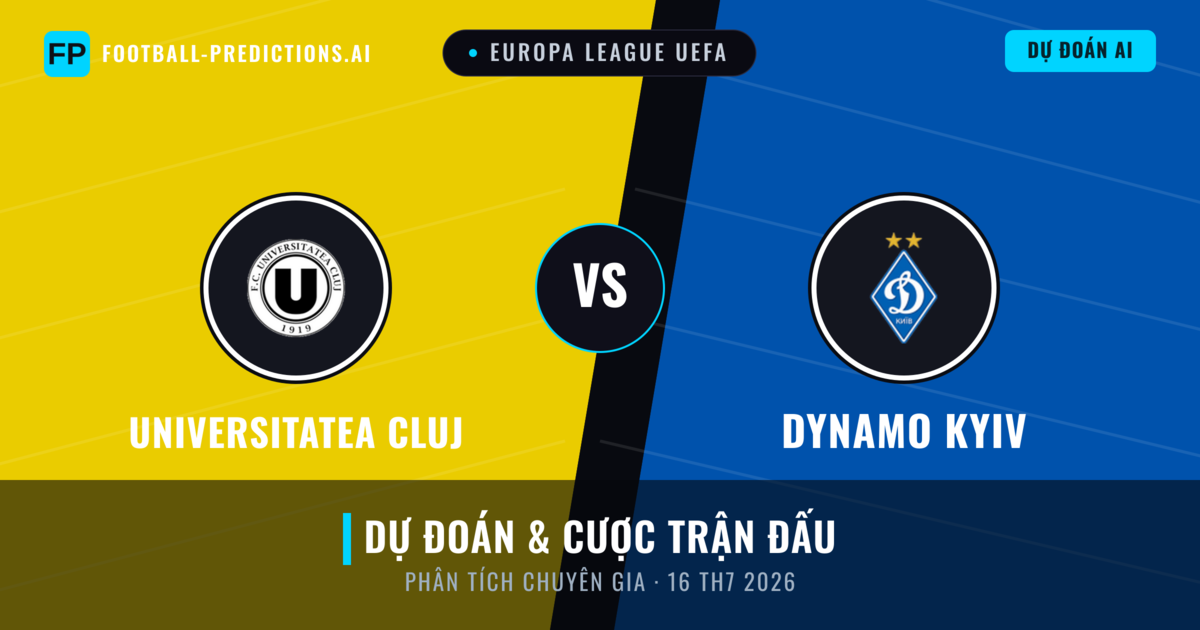 Universitatea Cluj vs Dynamo Kyiv — dự đoán và xem trước trận đấu
