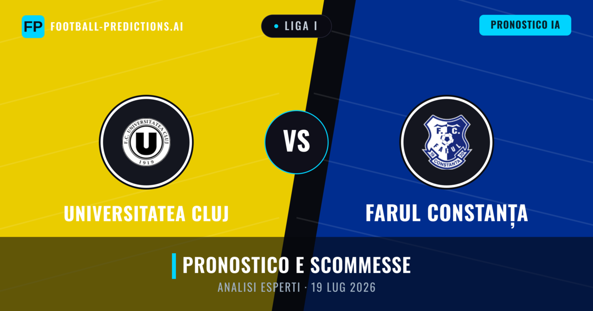 Universitatea Cluj vs Farul Constanța — pronostico e anteprima del match