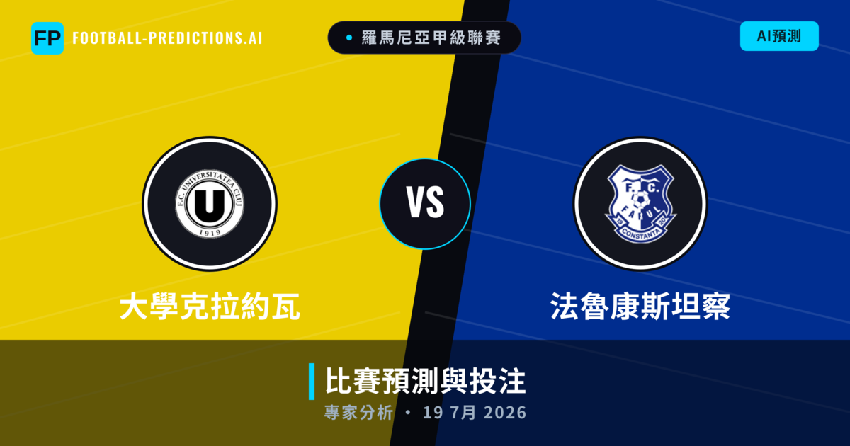 大學克拉約瓦 vs 法魯康斯坦察 — 比赛预测和前瞻