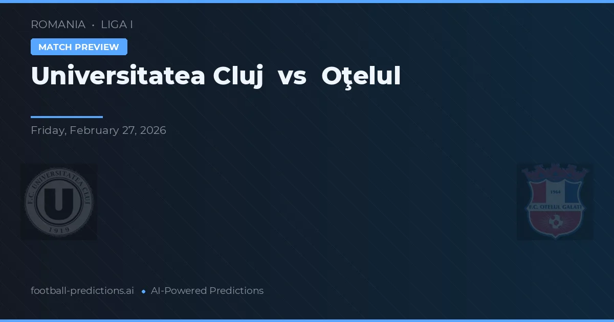 Universitatea Cluj vs Oţelul — pronostico e anteprima del match