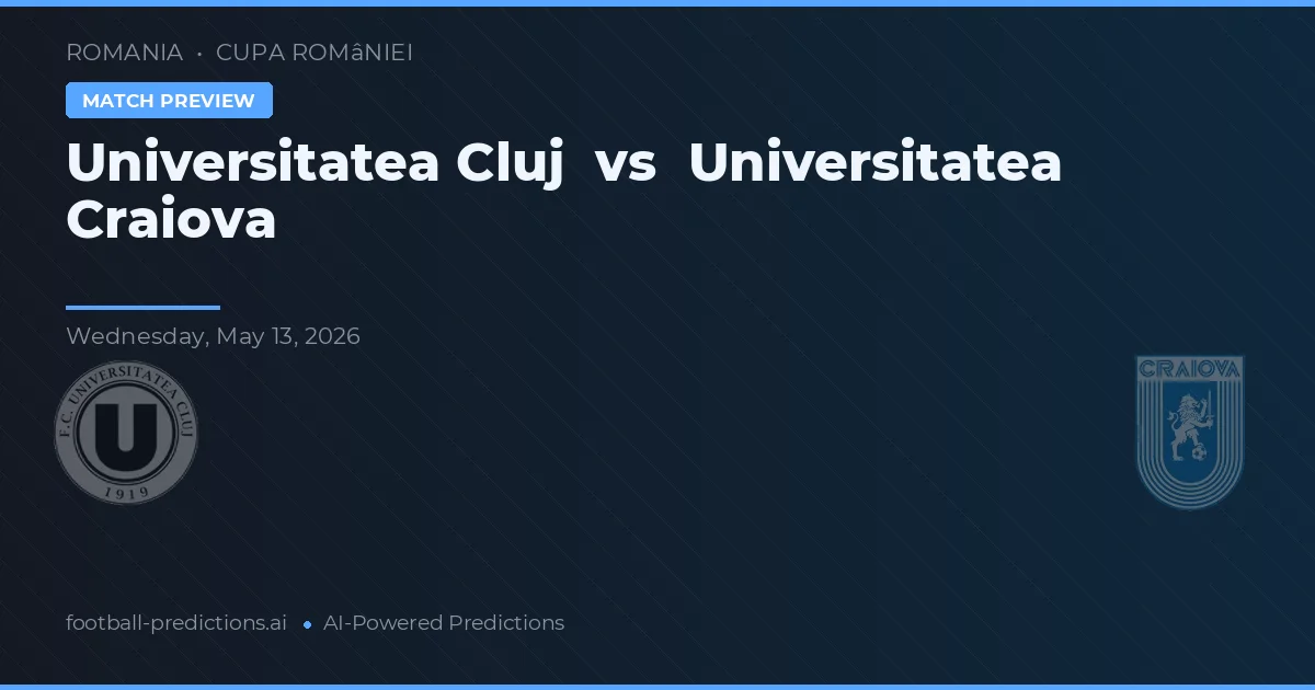 Universitatea Cluj vs Universitatea Craiova — prediksi dan pratinjau pertandingan