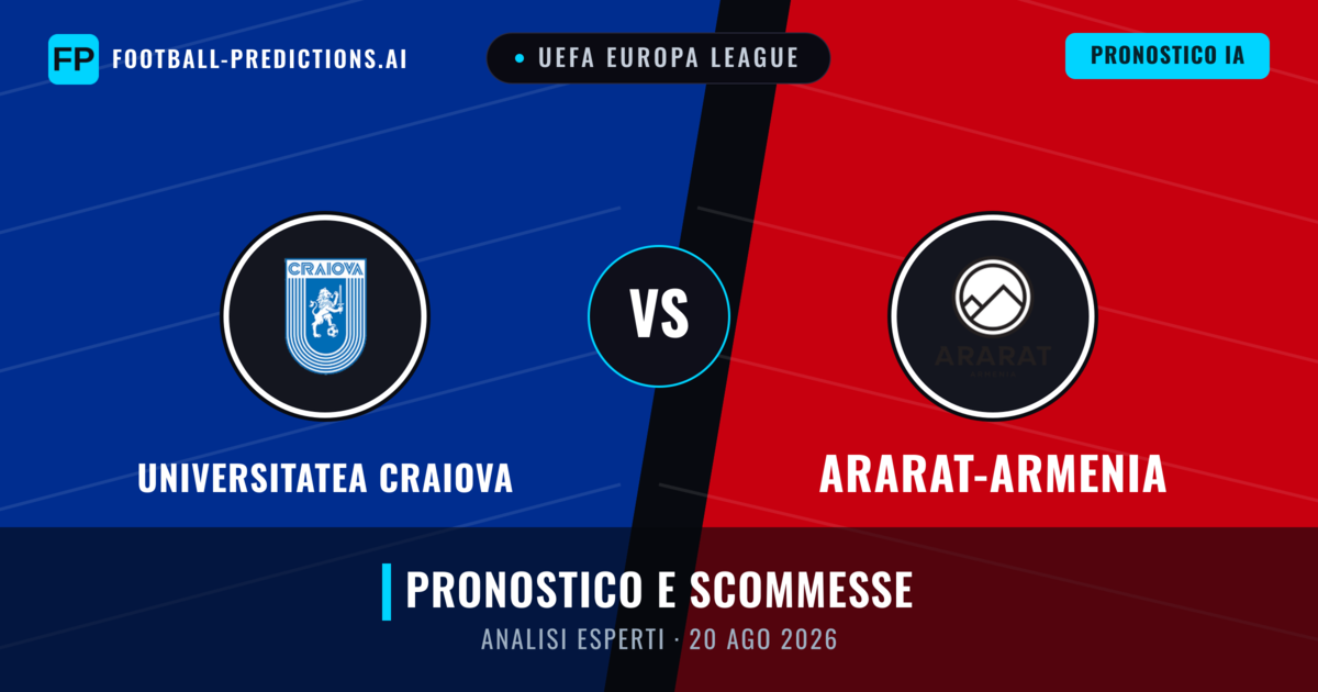 Universitatea Craiova vs Ararat-Armenia — pronostico e anteprima del match
