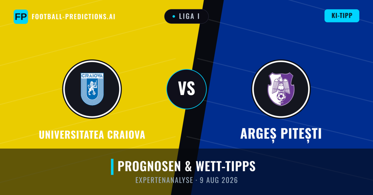 Universitatea Craiova vs Argeș Pitești — Prognose und Spielvorschau