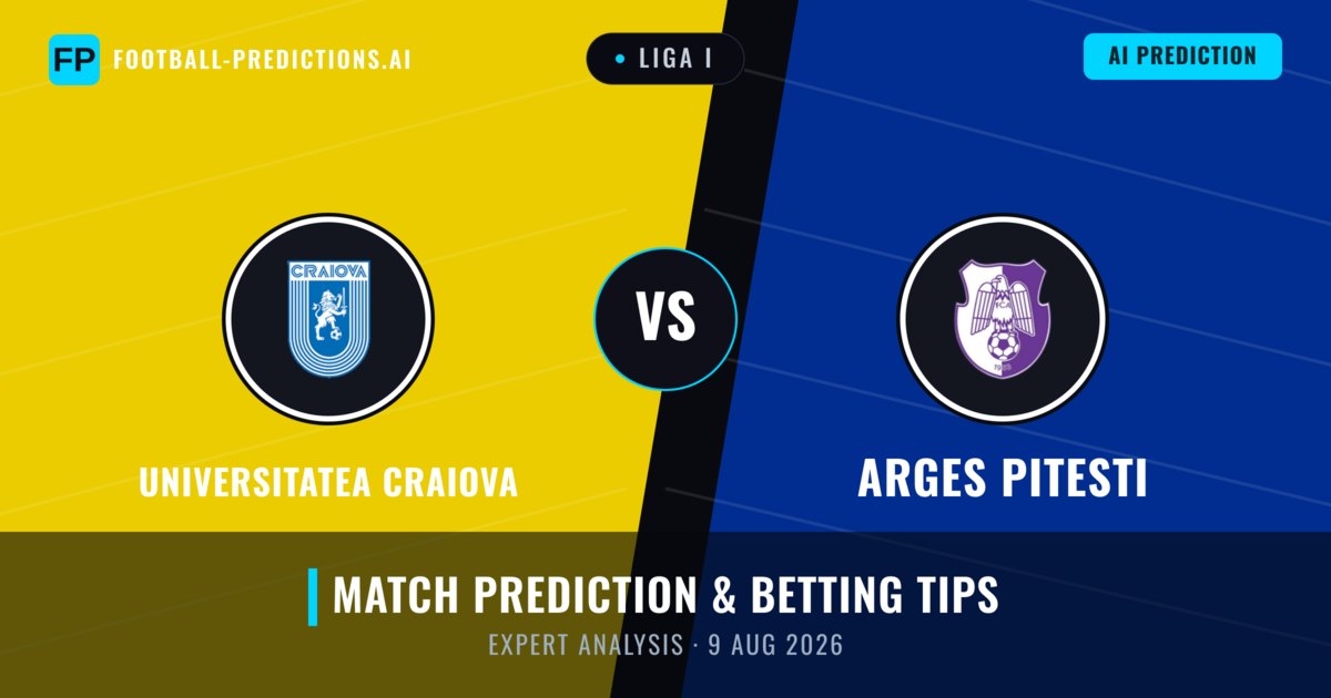 Universitatea Craiova vs Arges Pitesti — match prediction & preview