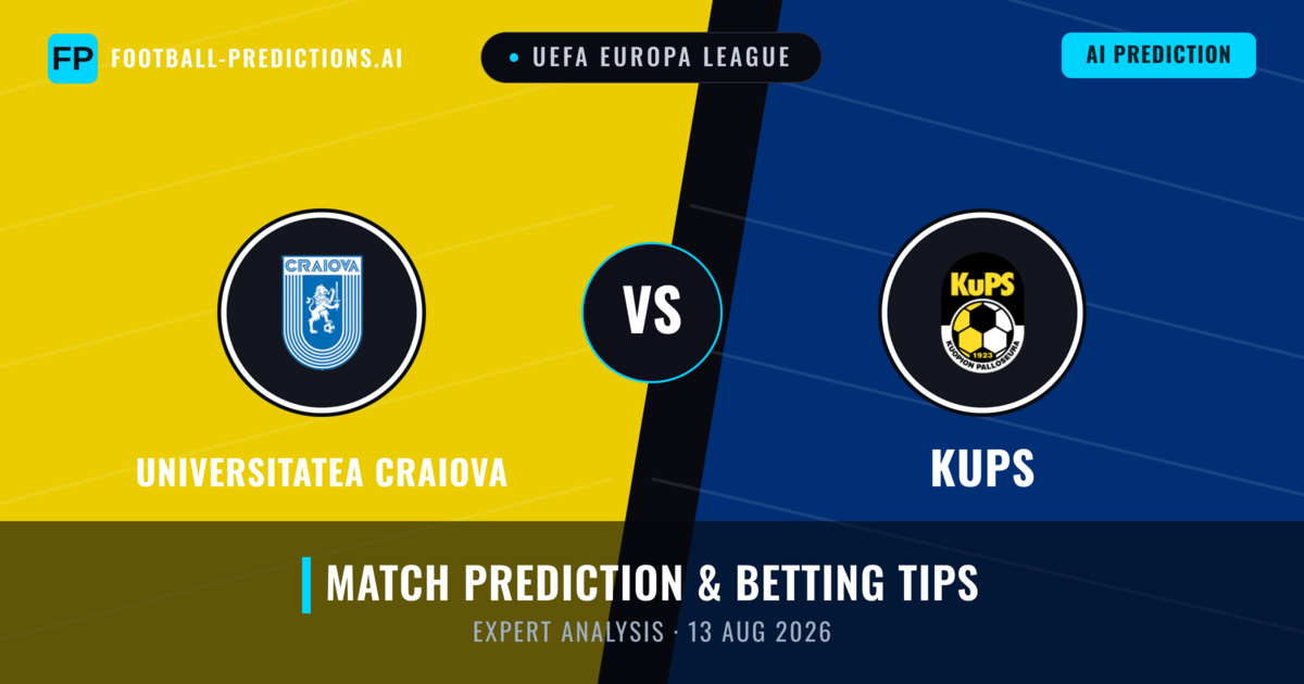 Universitatea Craiova vs KuPS — match prediction & preview