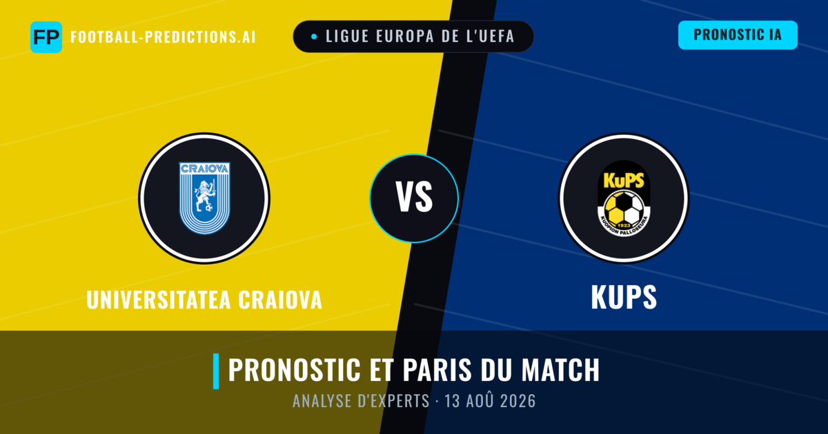 Universitatea Craiova vs KuPS — pronostic et avant-match