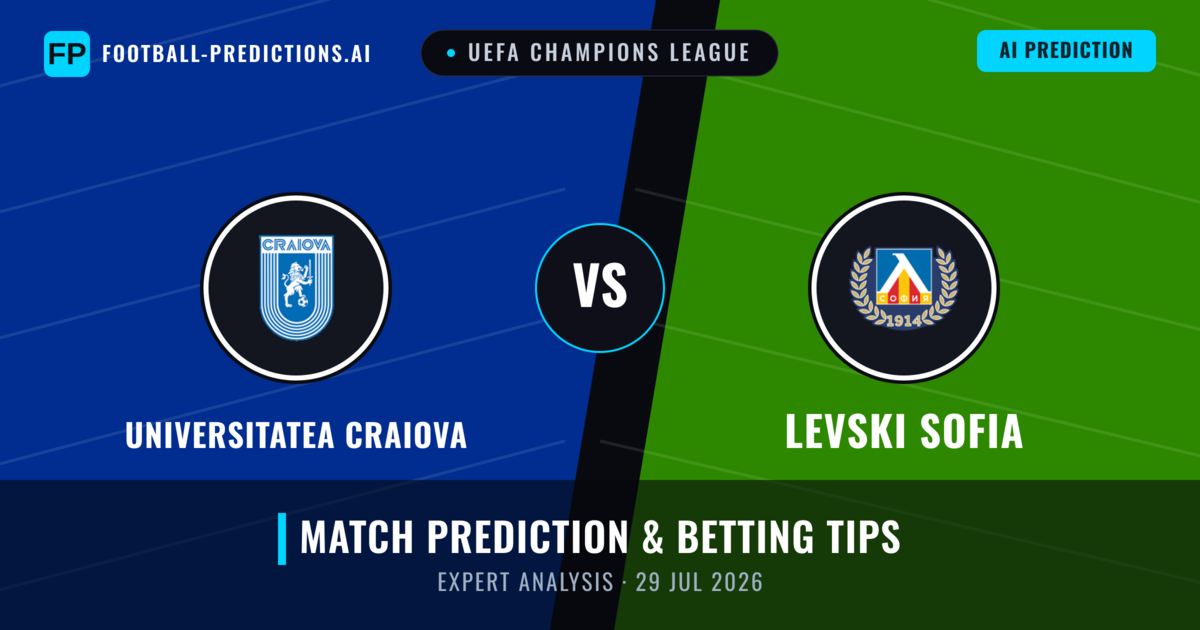Universitatea Craiova vs Levski Sofia — match prediction & preview