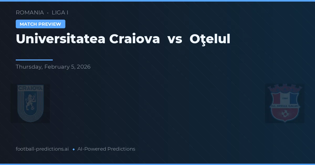 Universitatea Craiova vs Oţelul — pronostico e anteprima del match