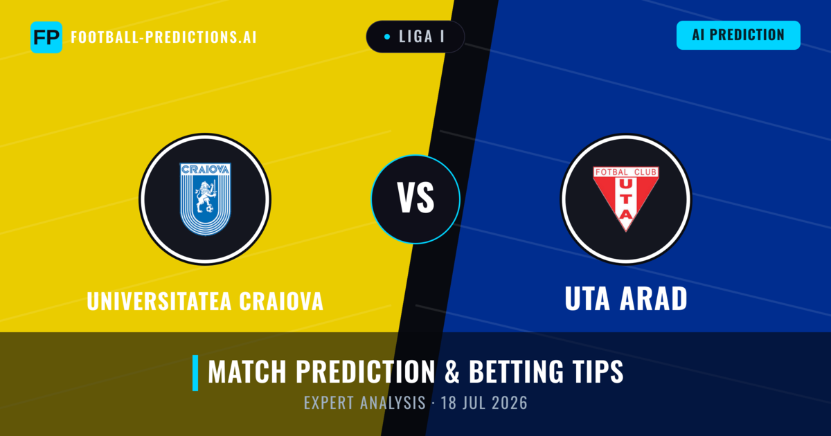 Universitatea Craiova vs Uta Arad — match prediction & preview