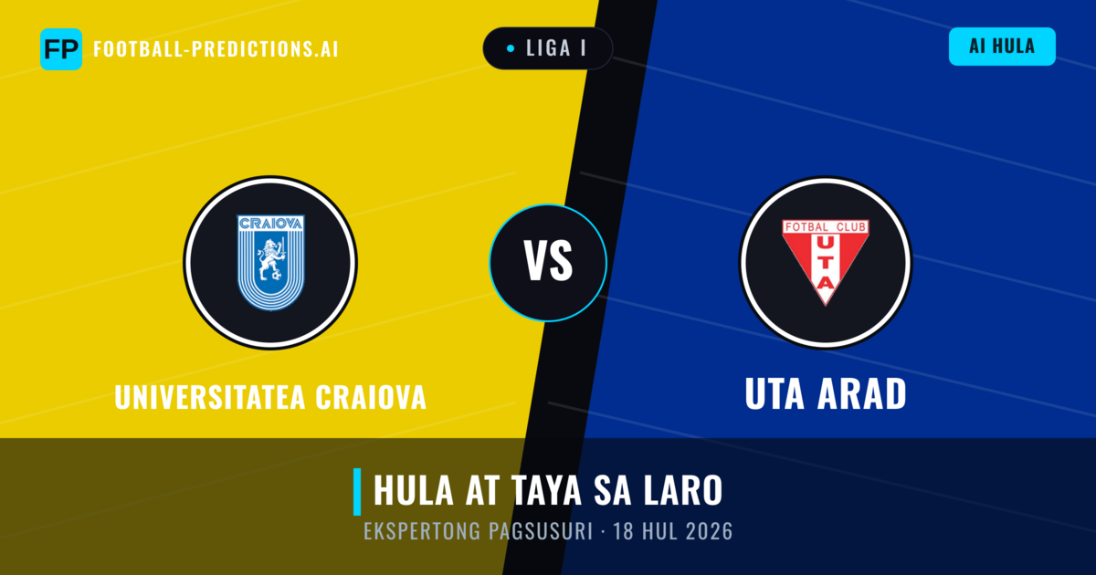 Universitatea Craiova vs UTA Arad — hula at preview ng laban