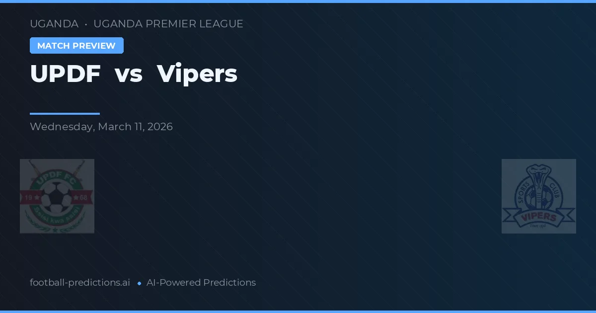 UPDF - Vipers — maç tahmini ve önizleme