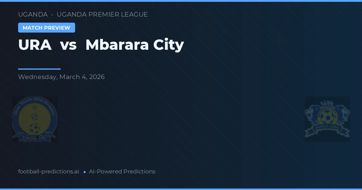 URA vs Thành phố Mbarara — dự đoán và xem trước trận đấu