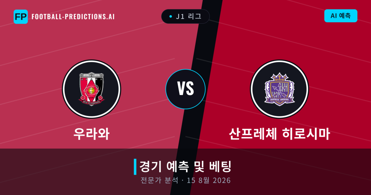 우라와 대 산프레체 히로시마 — 경기 예측 및 프리뷰