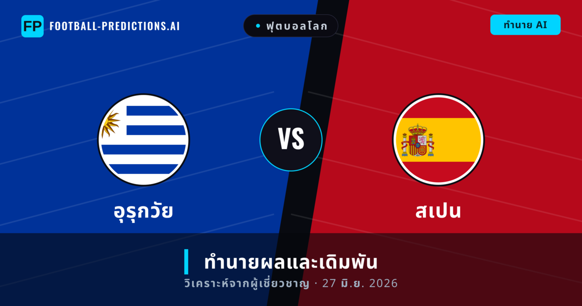 อุรุกวัย พบ สเปน — ทำนายผลและพรีวิวการแข่งขัน