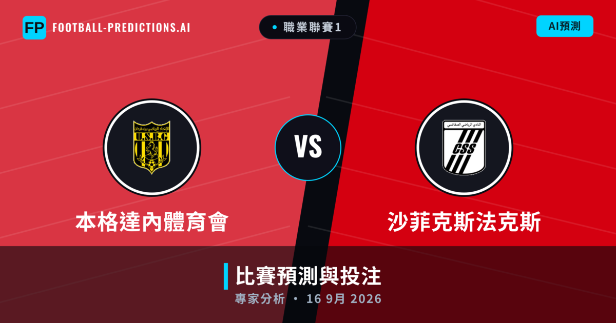 本格達內體育會 vs 沙菲克斯法克斯 — 比赛预测和前瞻