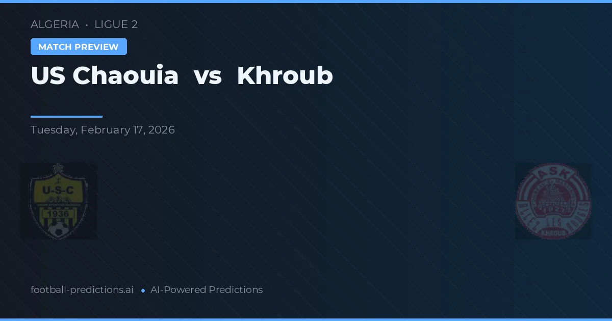 US Chaouia vs Khroub — pronostic et avant-match