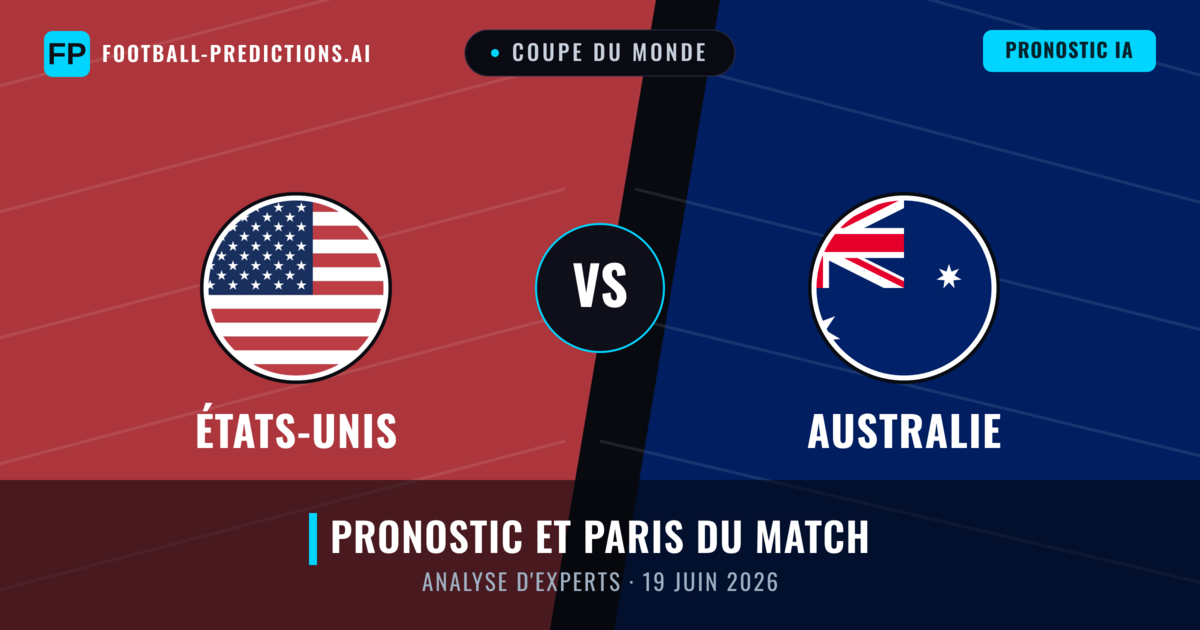 États-Unis vs Australie — pronostic et avant-match